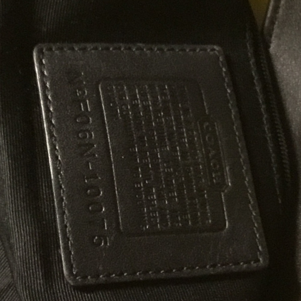 Coach Signature Hobo Shoulder Bag - Black & Khaki - Picture 7 of 11